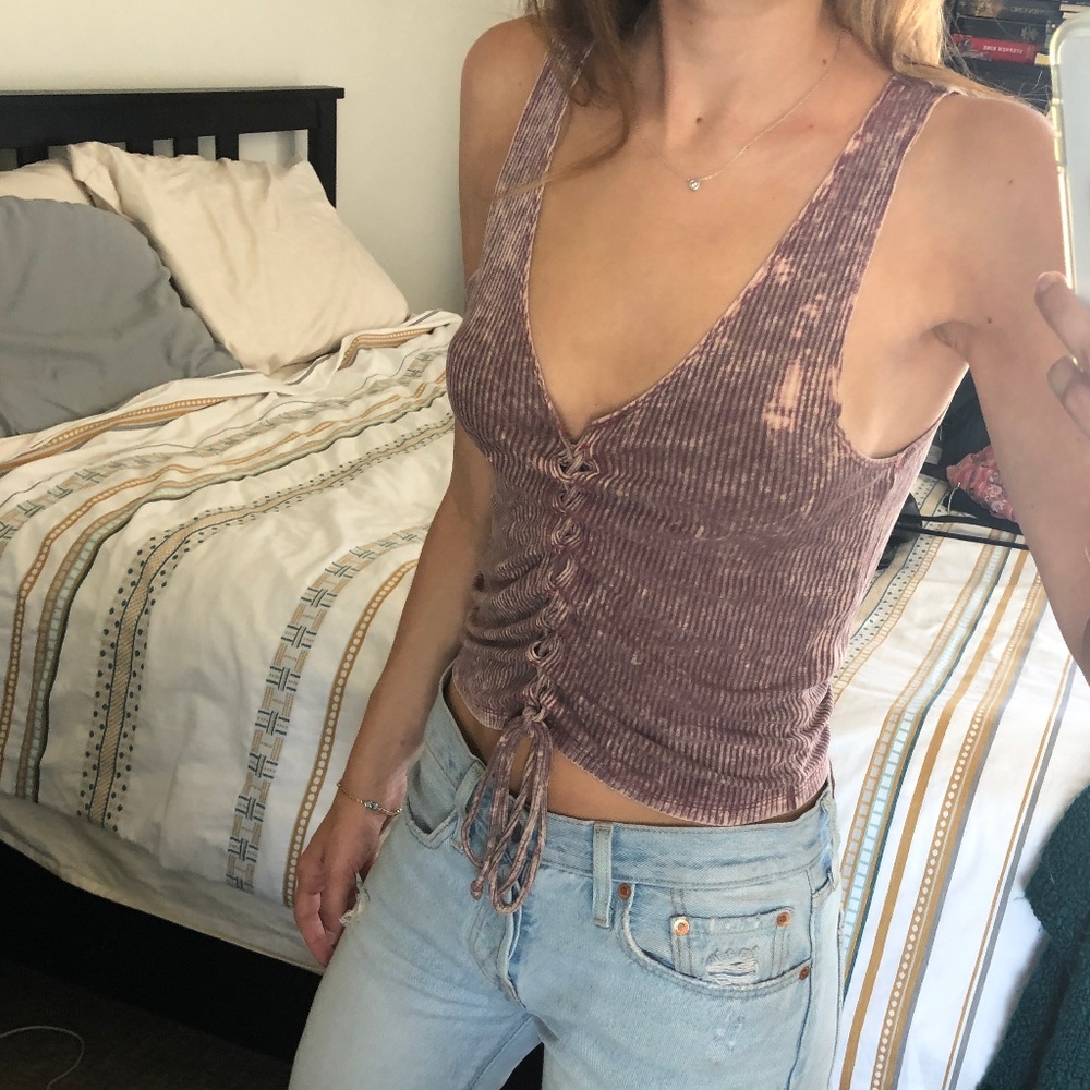 American Eagle Soft & Sexy Rib Tank Crop Top